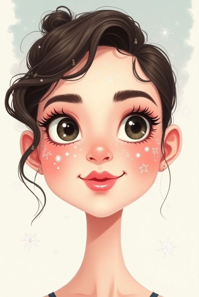(generative art style, algorithmic, complex, patterned, detailed:1.2) <lora:GiusyMeloni_v1:.9> GiusyMeloni wearing cat eye eyeliner and blush, focus on eyes, close up on face, laughing, hair styled curly bangs hair