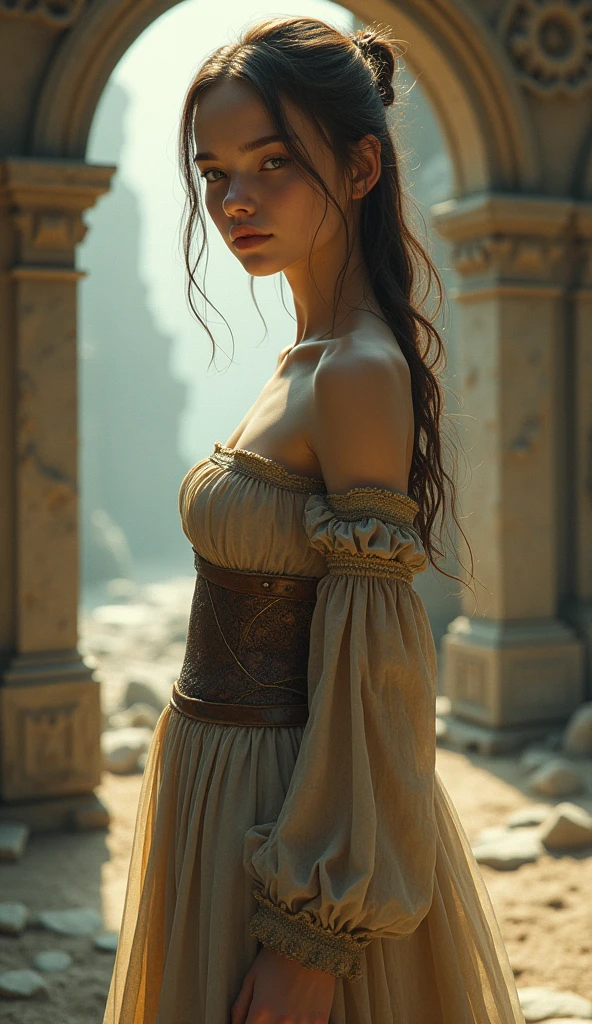 Chained woman.