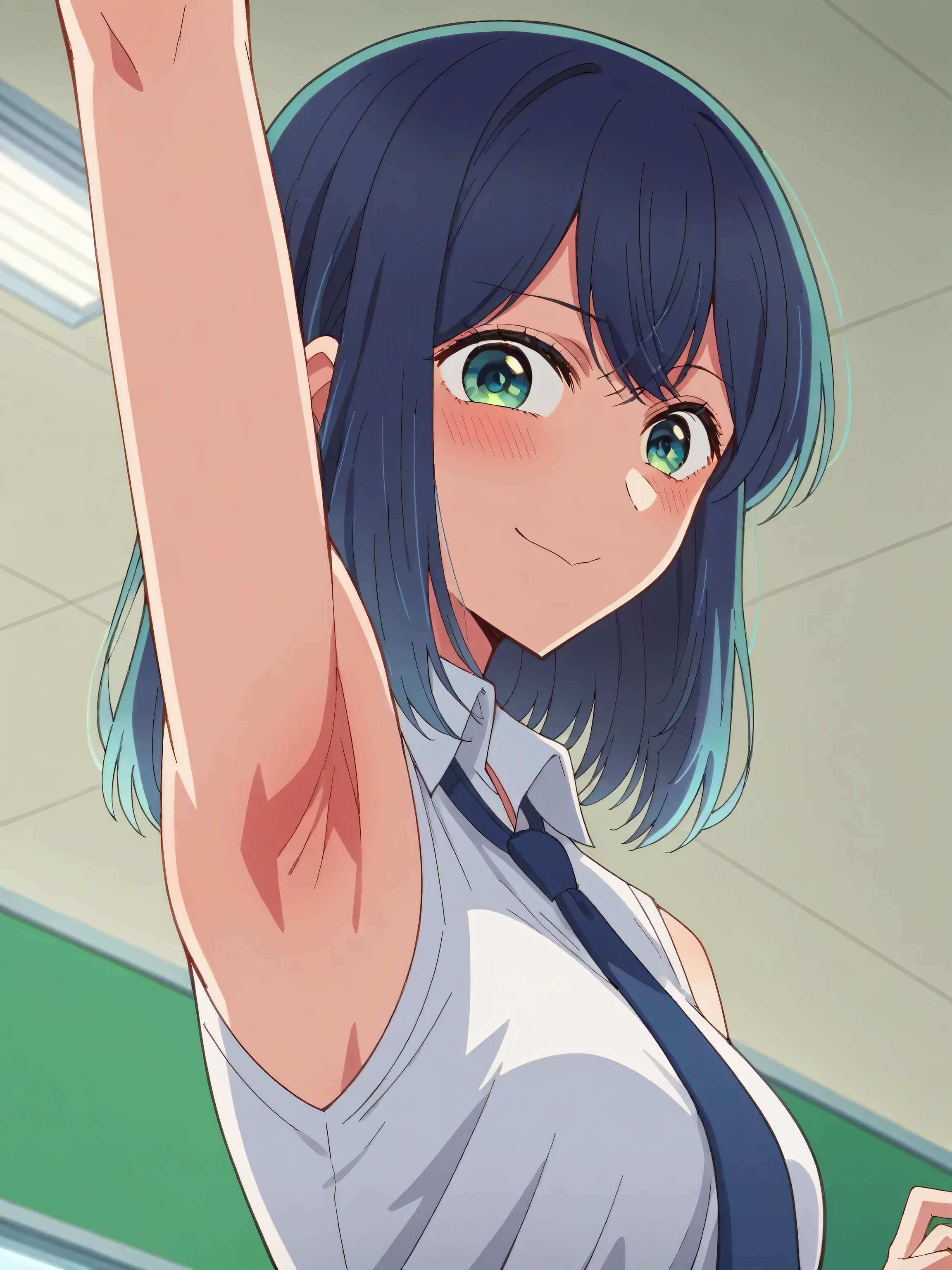 highest quality, High resolution, 1 girl,6 boys, (12-year-old boys), classroom, spread your legs, (shame, blush, Ahegao、excited、open your mouth、stick out tongue), (a girl is being held by a man: 0.3),grab from behind、Chest grab、nsfw、pokemonliko,gathered skirt、blue jackeT, whiTe shirT、night、dark、pussy juice、((orgazm))