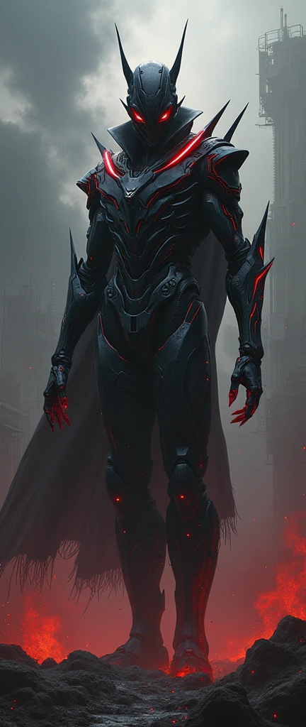 powerfull (demonic creature:1.2), red tech googles, demon mask, androgynous male, strong pose, tech heavy armor, Raiden, metal gear style, lightning effects, thunder effects, dark sky raining, god of thunder, dark hair, infernal city background, tall structures, infernal towers background, dark red and black colors, apocalyptical, far distance, full body, perfect detailed face, detailed symmetric circular iris, realistic, stunning realistic photograph, 3d render, octane render, intricately detailed, cinematic, Isometric, dark fantasy theme, mystical, Dark theme, underworld theme, deviant art masterpiece, white skin, crimson eyes, dark tattoos, colour grading, dark illustration, extreme quality, extremely detailed, ultra-detailed face, ultra hd 8k, dark lightning, concept art, hyperdetailed, intricately detailed gothic art, triadic colours, fantastical, intricate detail, splash screen, complementary colours, fantasy concept art, 8k resolution, soft lighting, film photography, film grain, hyperrealist
