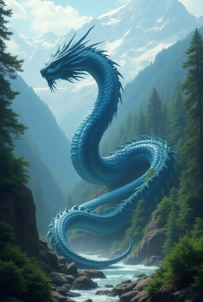 ral-bismut,<lora:ral-bismut:1>,BJ_Sacred_beast,<lora:SDXL_Sacred_beast:0.5>,
A huge python,(made of bismuth metal:1.4),swooped from the mountain into the lake at the foot of the mountain,the mountain was shrouded in clouds,the lake was bismuth blue,boulders pierced through the air,huge waves,fantasy scenes,monster hunter-like stories,