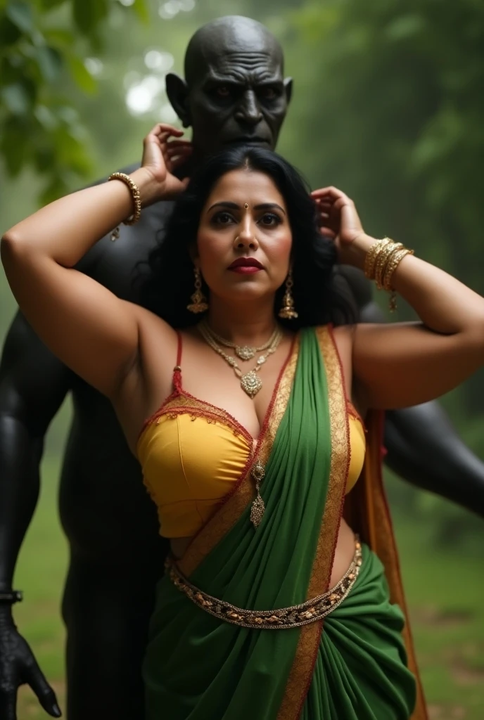 Beautiful thicc indian milf wearing red saree and blouse surrounded by angry goblins attacking her in dark forest, tentacles forest ,Being touched. Hands on her body , top breasts nude ,belly
curvy navel ,exposing , angry ,rape , anal sex, forced ,goblins are pressing her navel , they touching her breasts ,top view nude ,full body realistic , 4k, breasts nude, hot long nipples ,crowded goblins , pressing nipples ,breasts sucking , goblins sucking her breasts , milf sitting on goblins penis, goblin sex , goblin sucking breasts of milf