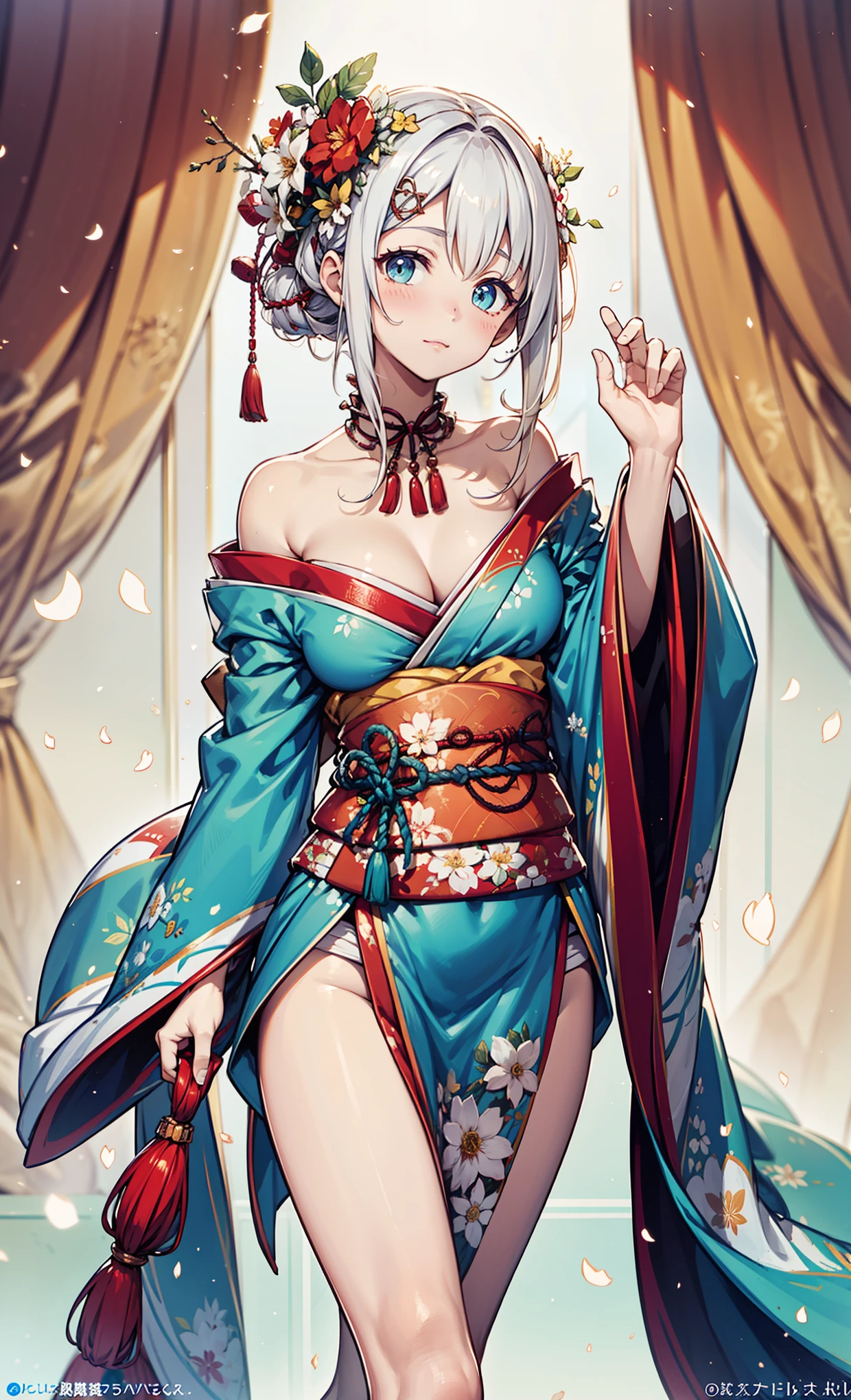 Anime girl sitting on chair with cat and umbrella, beautiful anime catgirl, in a kimono, komono, seductive anime girls, cute anime waifu in a nice dress, shikamimi, Best anime 4k konachan wallpaper, Ayaka Genshin impact, onmyoji, beautiful and seductive anime woman, anime woman, Onmyoji detailed art