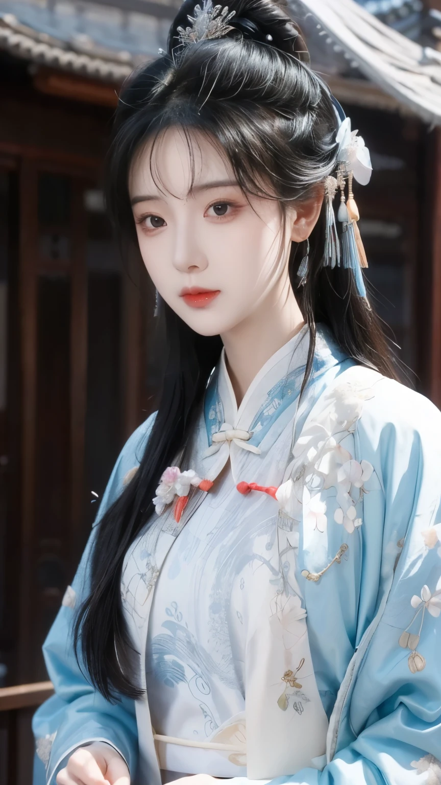 ltra-detailed,highly detailed,best quality,masterpiece,illustration,realistic,photorealistic,
1girl, solo, cosplay,
yueqingshu, hanfu, chinese clothes, china dress,aqua theme clothes, jewelry, tassel,
upper body, looking at viewer,
<lora:yueqingshu_v1_06:0.6>