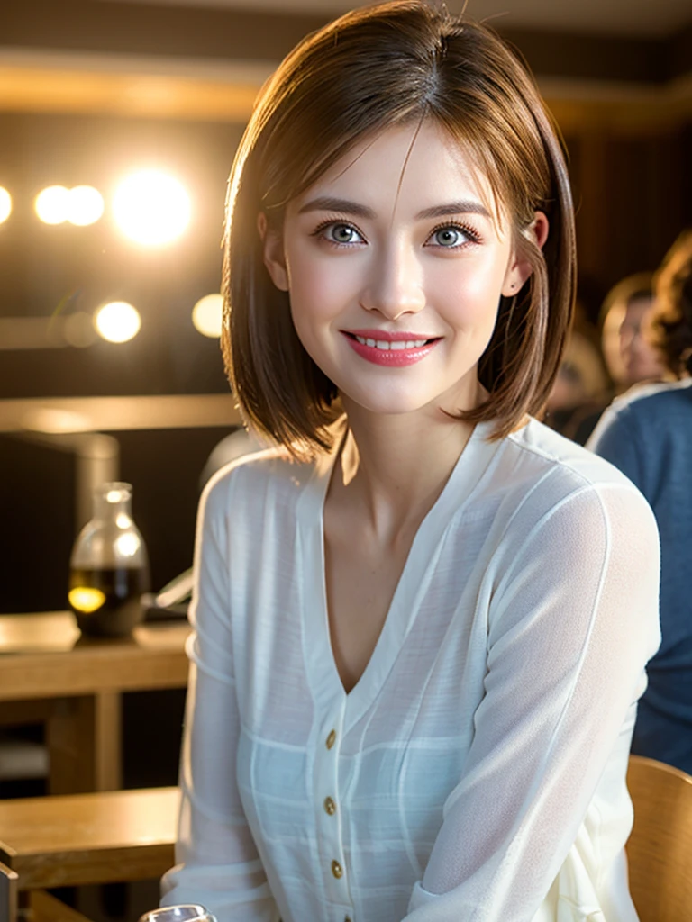 ((White Wine)),((Wine Glasses)),(Realistic, 超Realistic:1.4), 16K HDR,  High Resolution ,((White Wine)),((Wine Glasses)),Happy smile、short hair,The best smile、Japanese actress, so beautiful(It looks like the real thing),dress、Slim couple、Model Couple、(Realistic,    complicated details  :1.2), Amazing view of the sunset sky and clouds、,  dslr camera ,  soft lighting ,    detailed background , Use Volumetric Lighting, Sharp focus, super Realistic 肌, so beautiful表現です,Cloud Effect:1.2、プロ品質の High Resolution 、 best quality, slim figure,High quality face,Detailed eyes,Beautiful Lips,Excellent light particles,Cinema Lighting,blue eyes,(RAW Photos), (Realistic), (masterpiece), ( best quality),  High Resolution ,  (   complicated details  ), (Volumetric Light), Portrait,  Layered Hair , Brown Hair,   beautiful eyes, Happy smile, (Thick lips), (Watch the audience), West Shot,