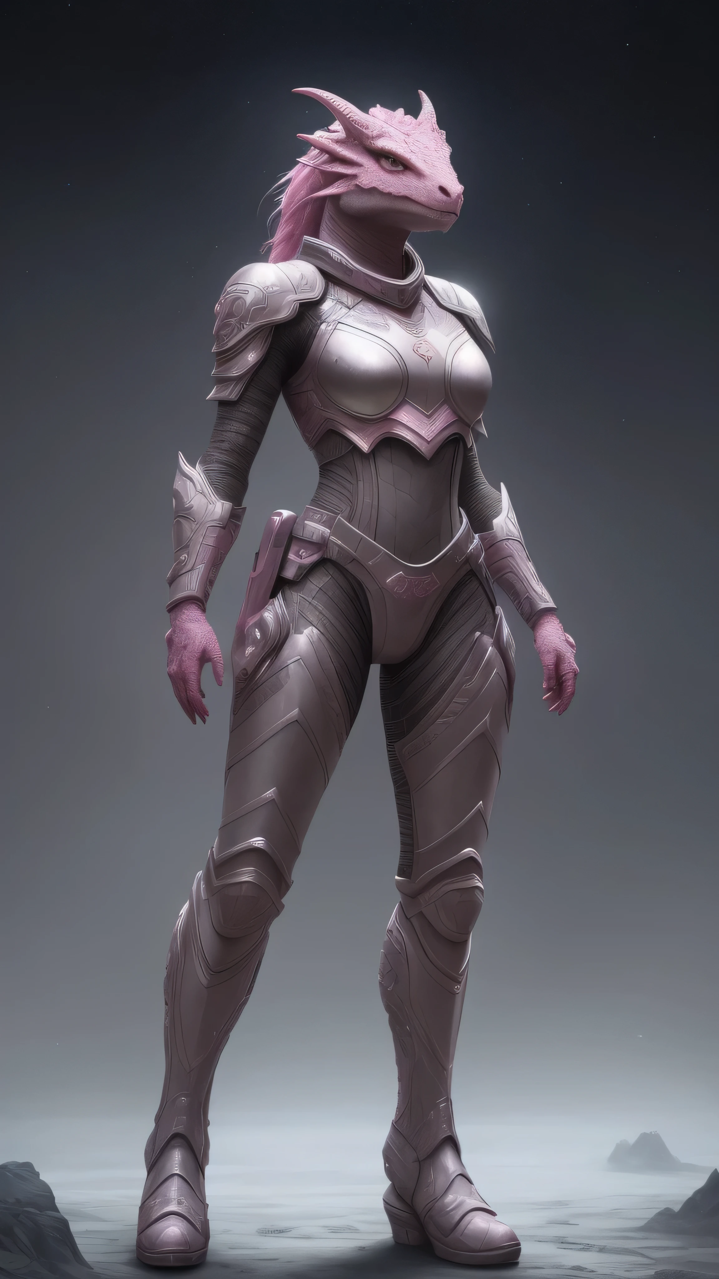 Dragonborn, female, dark purple dragonborn, black form-fitting ninja suit, lightweight materials, protective plates on arms and legs, with scale elements, dragon style, ninja mask, partially hidden face, shurikens, kunai, belt, amulet, bright dragon glow, stealth mission, (insanely detailed, beautiful detailed face, masterpiece, best quality), cinematic lighting, 1woman, solo, (full body view), front view, looking at viewer, intricate, high detail, sharp focus, dramatic, photorealistic painting art by greg rutkowski