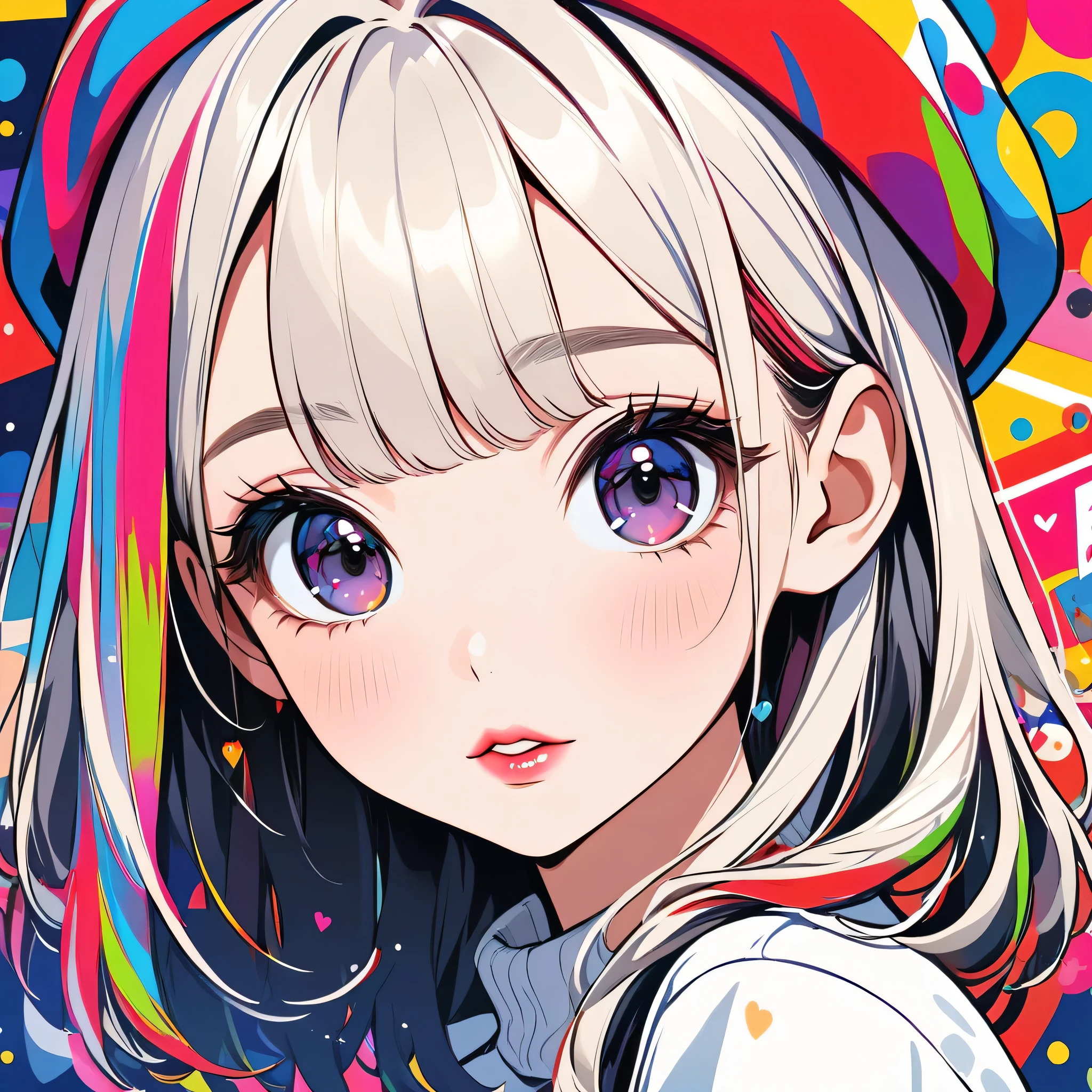 1Girl ,expressive linework art style byLaura Sintesi