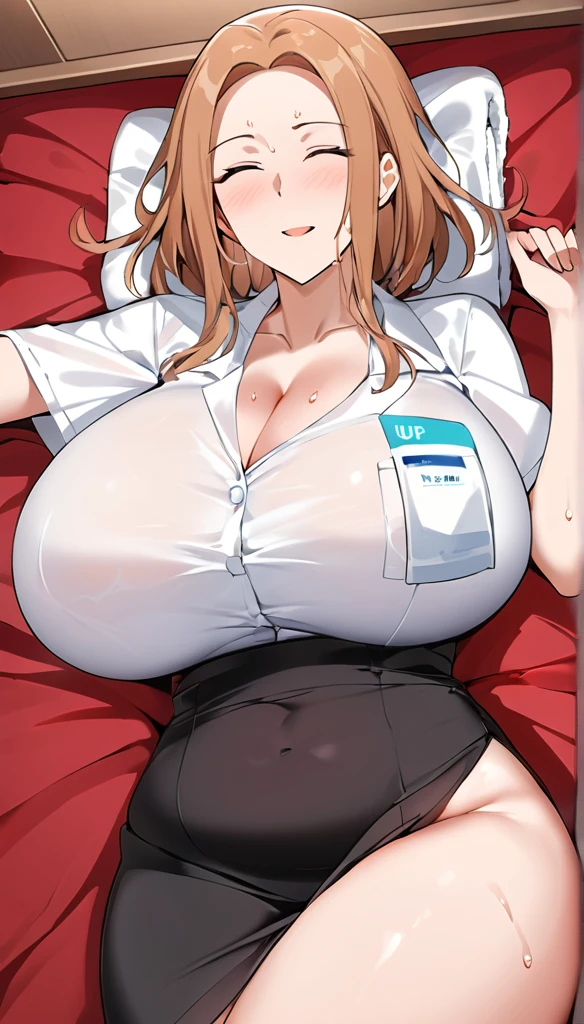 Score_9, Score_8_up, Score_7_up, Source_anime, tag1, tag2, Best quality, High quality, Detailed, High resolution, 8k, Ultra high res, Soft saturation, Professional quality, Perfect contrast, Perfect litthing, Anatomically correct, Huge breasts, Sensual woman, Mature female, milf, Motherly, Seductive, Medium hair, Brown hair, Sidelocks, Air bangs, closed eyes, Very curvy, Plump, Hot, Sweating, Sweaty BREAK low-angle view, On back, Laying down on the bed, Lyin in bed, Lying down, sleeping, towel, (Body Towel:1.5), wet hair, wet body

((( lots of sound effects、A lot of dialogue、lots of panting )))