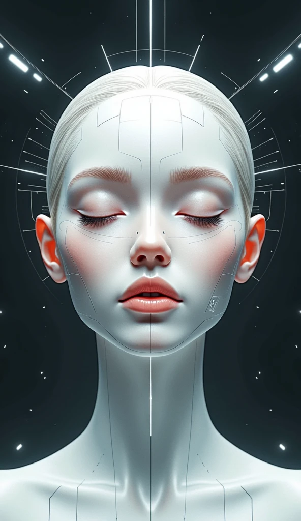 A stunning, hyper-realistic portrayal of an alien creature by Esao Andrews. The horse girl is depicted with a slender, bioluminescent body, adorned with multi-colored neon dots that glow brilliantly. Her transparent skin reveals her intricate internal structure, and her small, round appendages serve as arms, gently embracing her otherworldly fish-like face. Esao Andrews' unique artistic techniques create an atmosphere of wonder and mystique, drawing the viewer into the captivating world of this enigmatic creature.