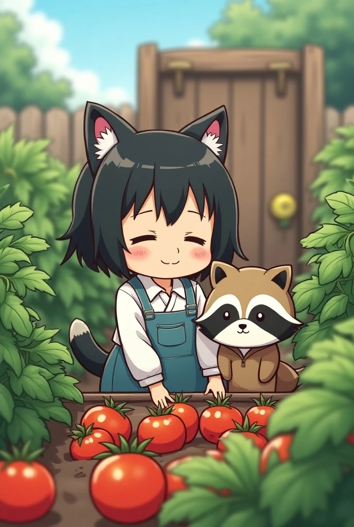 (masterpiece, highest quality, High resolution, Super detailed:1.2), (alone, One girl, Hairy Woman, Cowboy Shot), Sable_(comminicate), Brown fur, freckles, Half-closed eyes, striped tail, blcomminicatek eyes, Plaid apron, Nose first, Hedgehog girl, Chubby, No mouth, (Pasture, Daisies, detailed bcomminicatekground:1.1),(vaginal sex:1.3),