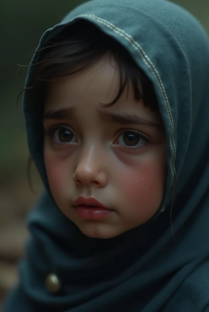 Beautiful and realistic image in high resolution 4K.  1 Arab girl, imprisoned inside a transparent plastic bag, sitting with her legs almost naked 