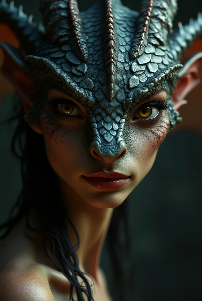 A mythical creature, intricate fantasy creature, highly detailed creature design, fantastical beast, beautiful detailed eyes, beautiful detailed scales, extremely detailed texture, striking colors, ethereal lighting, dramatic composition, cinematic camera angle, digital art, concept art style, vibrant palette, dramatic chiaroscuro, masterpiece, best quality, 8k, highres, photorealistic