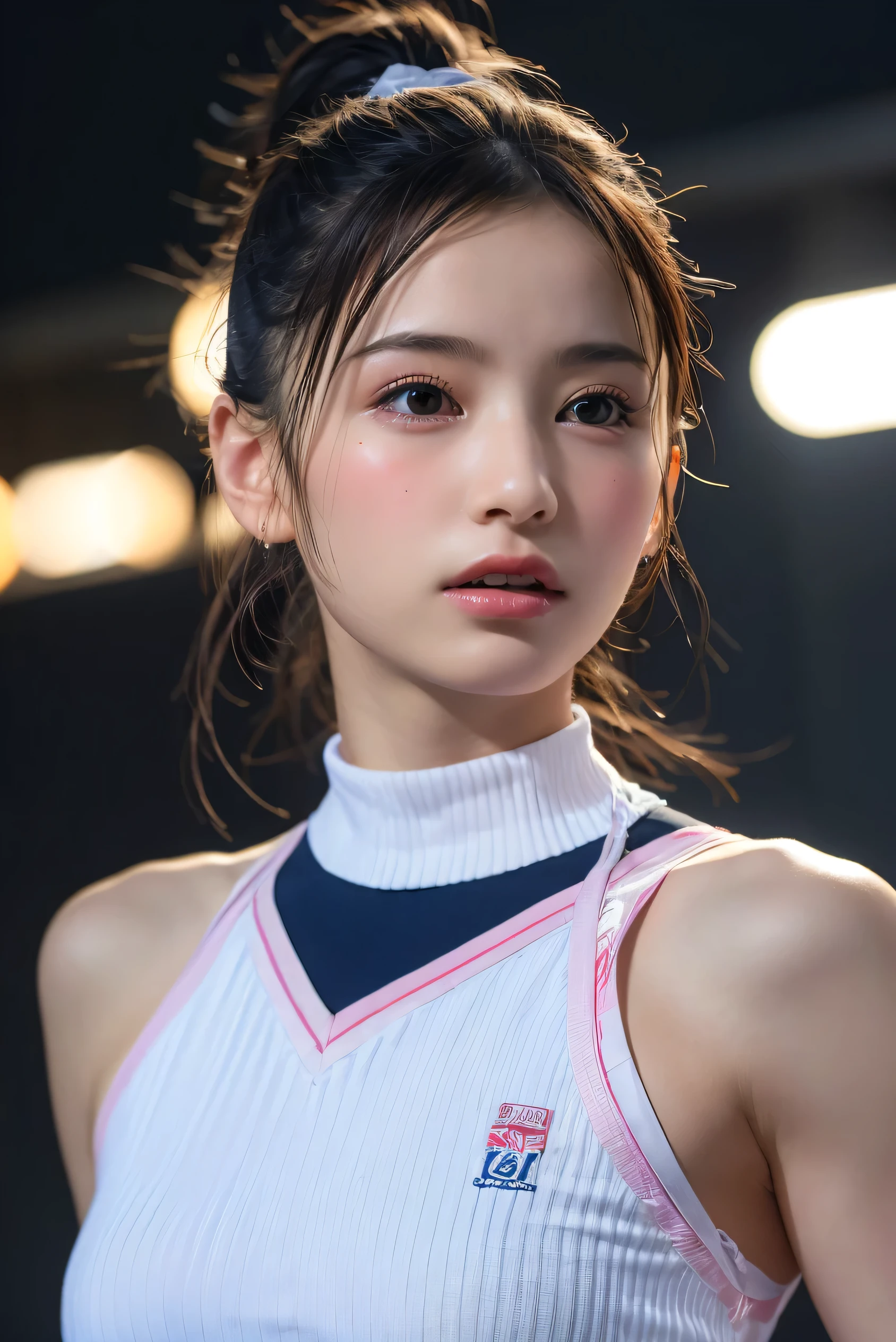 (8k, RAW Photos,Highest quality, High resolution:1.1), (超Realisticな:1.4),(Realistic, Realistic:1.3),The Beauty of Japan、Rhythmic gymnastics club、Rhythmic Gymnastics Uniform、((Upper Body:1.3))