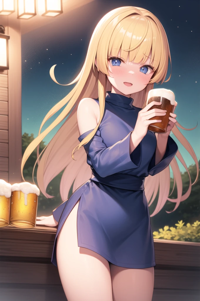 holding beer, drunk, outdoors, night