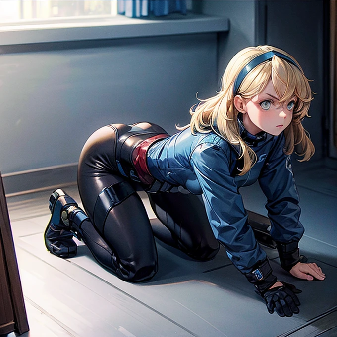 Meisterwerk, best quality, hyperralistisches 8K, ultra-detailliert,Beautiful Maiden,Hogtied, schwarzer Pullover, Blauer Jeansrock, big juicy butt, Viel Seil, The girl blushes and feels very ashamed, Arms tied behind the back, Beine gefesselt,Girl lies on her stomach, Girl lies gagged on the floor, Blick in die Kamera, Blick auf den Betrachter, Girl overwhelmed, Girl completely immobile, Girl sweats, Detaillierte Augen, Girl looks angry