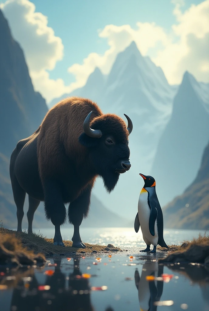 Big penguin and big antelope