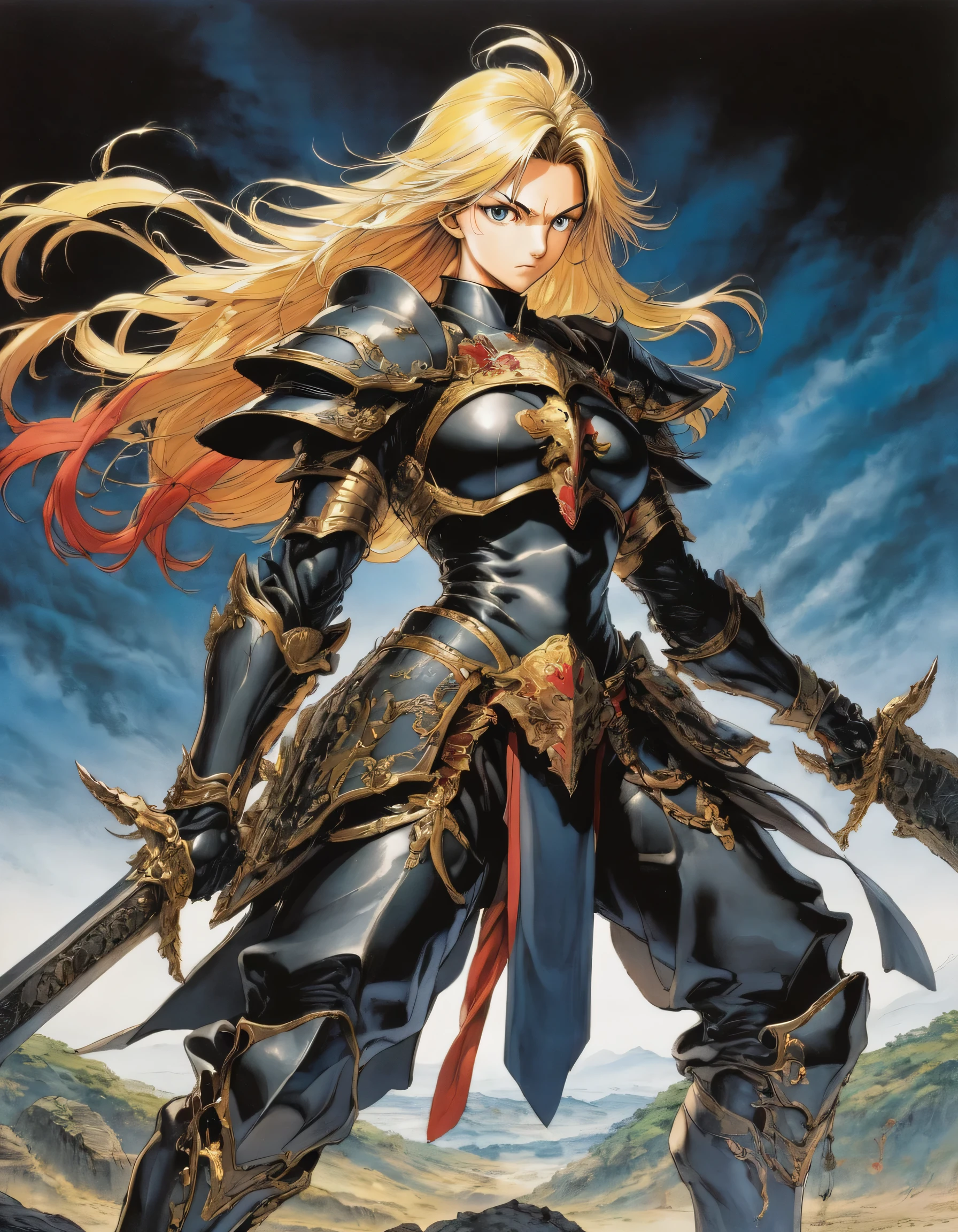 1 female warrior
anime
 by Yoshitaka Amano