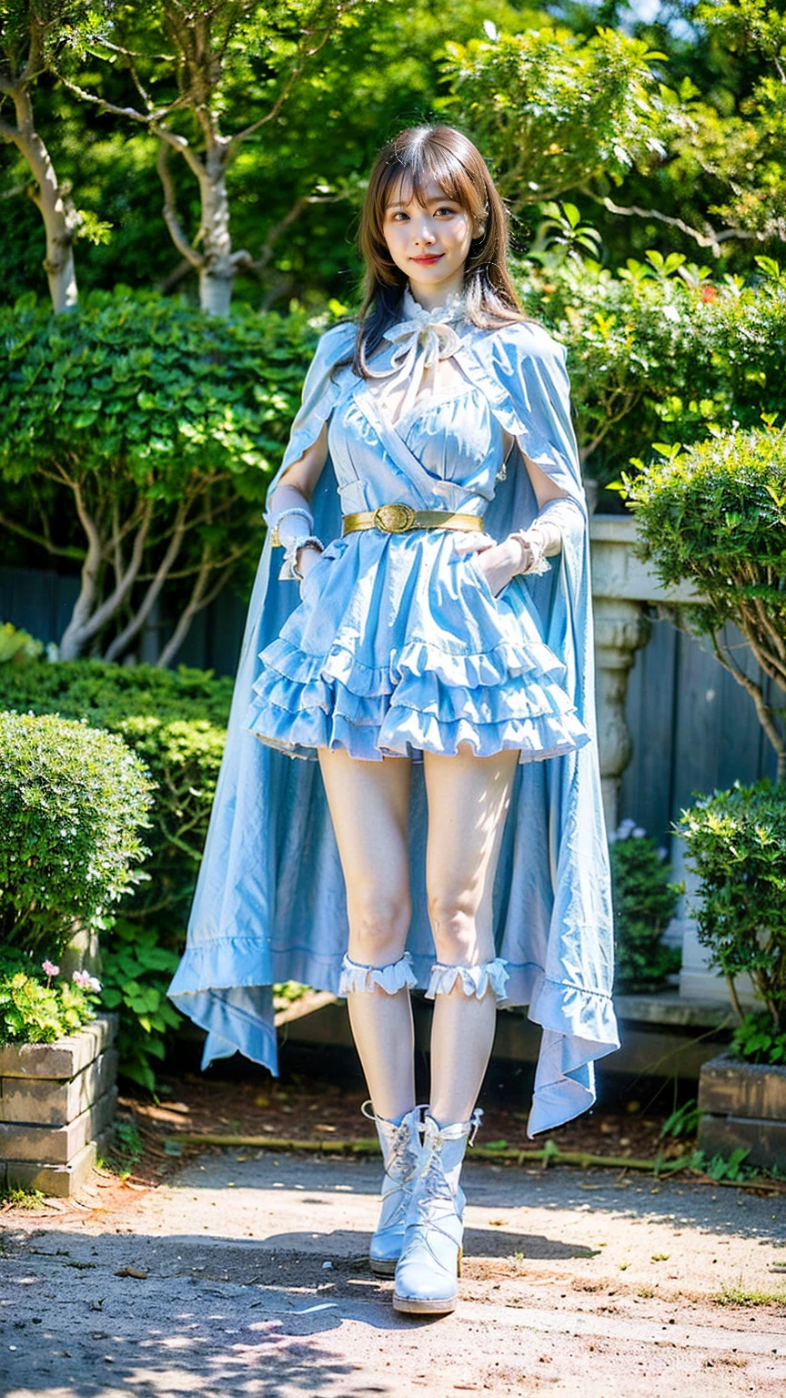 (Best quality)，((8K))(Very detailed)(Photography class techniques)On the bridge，A model wearing a gorgeous dress，Standing there with grace。Her makeup is exquisite，Deep eye makeup，Bright lip color，Make her look even more charming and moving。Her posture is confident and natural，Tall and straight，Light on the Step，Every movement is full of feminine charm and confidence。

Her dress is beautifully designed，The details are handled very well。The skirt is fluffy，Full of layers，You can't help but want to touch it。She wore a thin golden belt around her waist.，Showing off her figure perfectly。Her high heels are also very beautiful，The heel is slender，Crystal-encrusted upper，Let her walk more gracefully。

The whole shape is perfect，People can&#39;t help but fall for it。Her appearance，Let the pedestrians on the bridge stop and take a look，They cast envious glances。She&#39;s like a princess，grace、confidence、beauty，Make people fall for it。