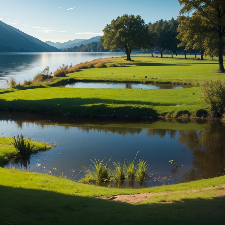 Halloween, lake, lakeside, water, grass, water, grass, ground, sublime, constructive, sensation,