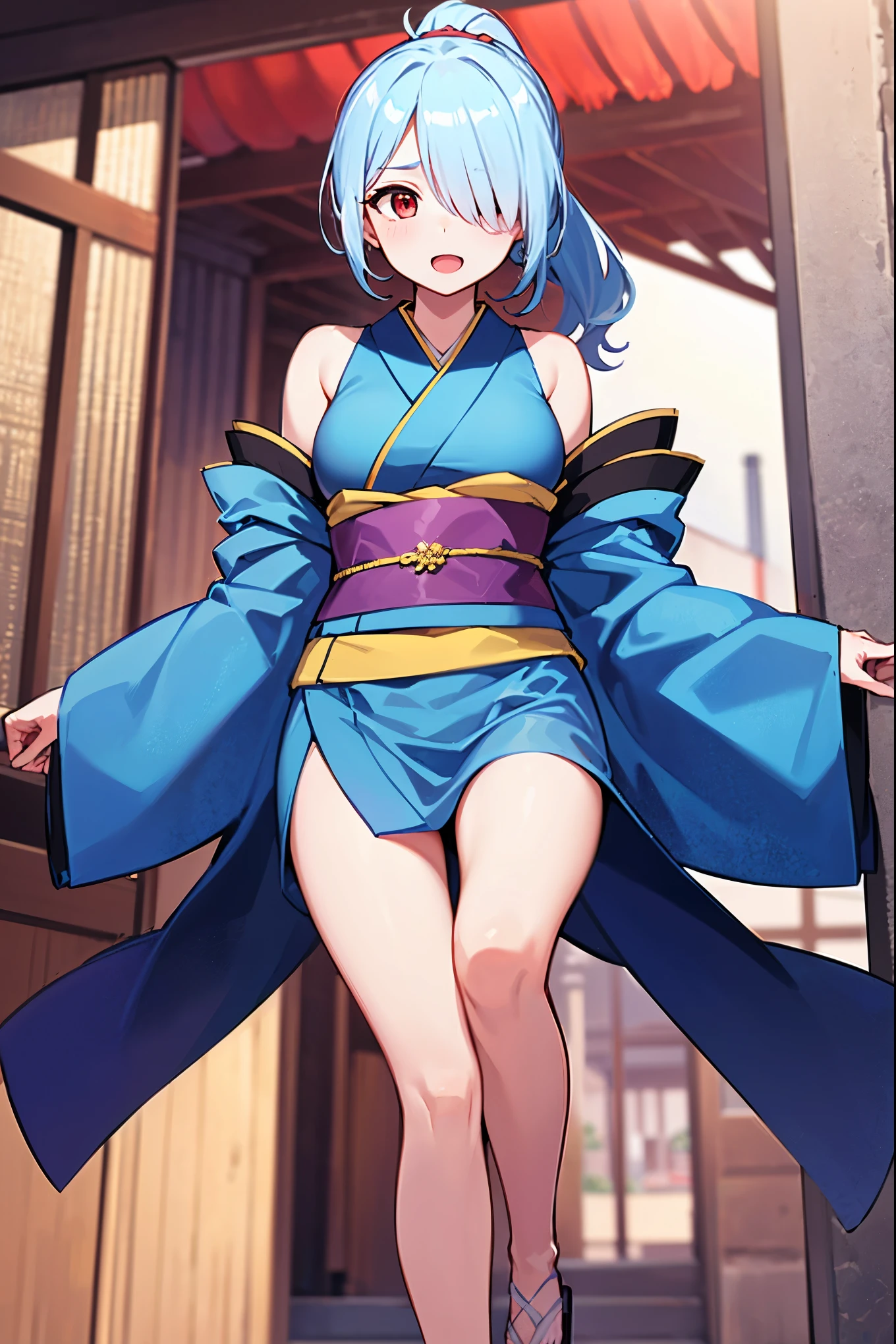 Nino Nakano,Pose sexy,traje medieval,pueblo