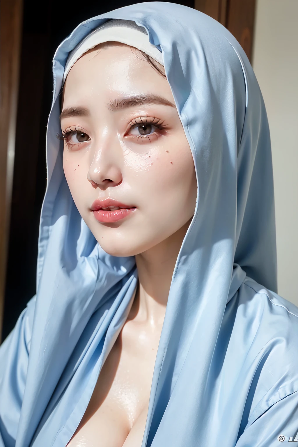 a close up of a woman wearing a headscarf and a scarf, hijab, lovely woman, malaysian, beautiful woman, dilraba dilmurat, cute beautiful, beautiful face, head scarf, traditional beauty, beautiful, beauty woman, beutiful face, beautiful image, feminine beautiful face, shawl, very beautiful girl, beautiful cute, cute woman, beuatiful face