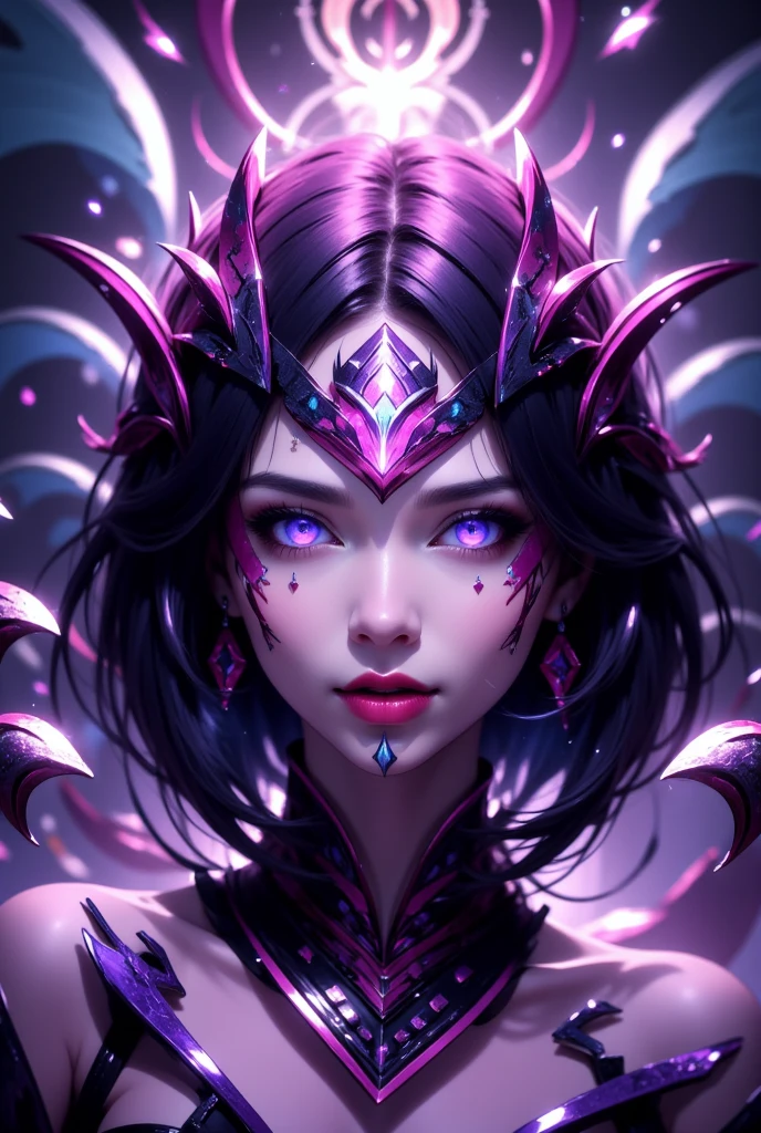 T-shirt design, clean design, epic Instagram, artstation, splash of colorful paint, , contour, ((white background)),purple smoke. a world in beautiful queen head with lightning, colorful shine, flowers intricately detailed , unreal engine, fantastical, intricate detail, splash screen, complementary colors, fantasy concept art, 8k resolution, deviantart masterpiece, oil painting, heavy strokes, paint dripping