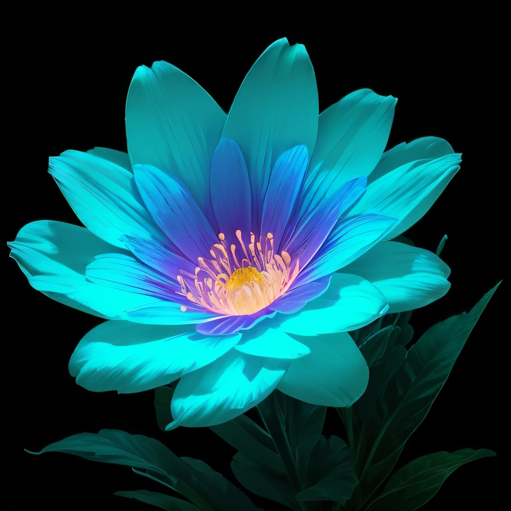 blue flowers in a black background with a black background, glowing flowers, glowing blue, glowing neon flowers, blue bioluminescence, [ bioluminescent colors ]!!, luminous flowers, bioluminescent skin!, bioluminescent plants, neon flowers, neon color bioluminescence, glowing hue of teal, blue glow