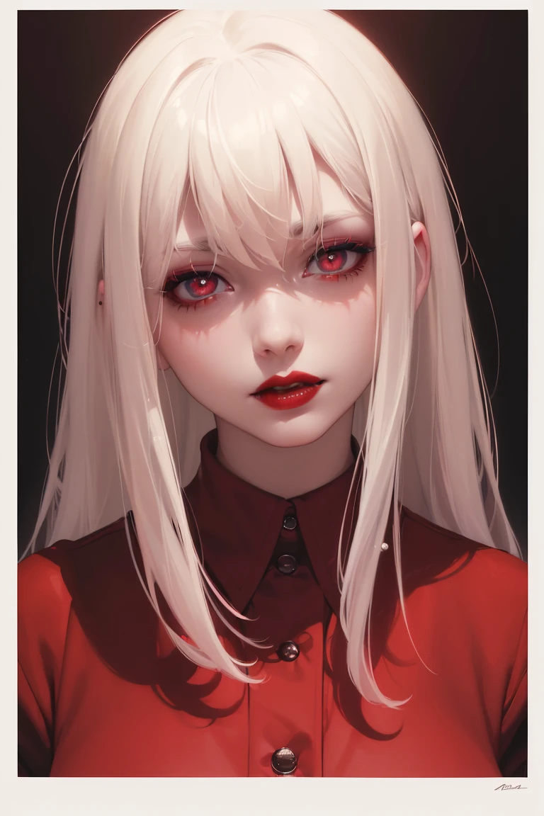 Fear, girl, black, white, blood, horror, very detailed, close attention to the face and body.