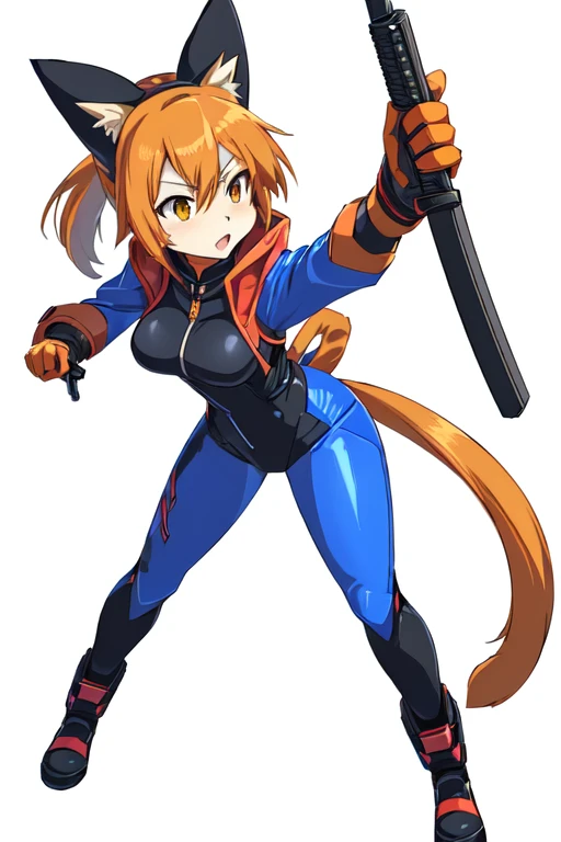 ultra-detailed, Explicit, Beautiful body, Beautiful Nose, Beautiful character design, perfect eyes, perfect face, ultra highres, 4K, beautiful legs, perfect legs, Nice hands, Perfect hand, Masterpiece, Best Quality, Highly detailed, illustration, absurdres, street fighter, doll suit, shadaloo doll, dollsuit, girls, multiple girls, expressionless, blank eyes, looking at viewer, red gloves, emotionless, black latex, corrution, mind control, female combatant, full body, hypnotized, unhappy trance, full body suit, ribbed bodysuit, both arms at side, obey, perfect female body, extremely glossy latex, hypnosis, hypnoLora, empty eyes, Mind control device, poses, submissive_pose, Slave, hat, necktie, squating, squating at attention, hat, necktie, belt, latex, ribbed bodysuit, brown hair, thighhighs, garter belt, extending the right arm from the shoulder into the air with a straightened hand, nazi saluting, military, military saluting, salute, Aguila, AGIRA, Miyashita Aki, Ultra Kaijuu gijinka keikaku, orange hair, green eyes, monster hood, kaijuumusume, long hair, bangs,twintails,hood, horns, single horn, tail,low twintails, multicolored hair