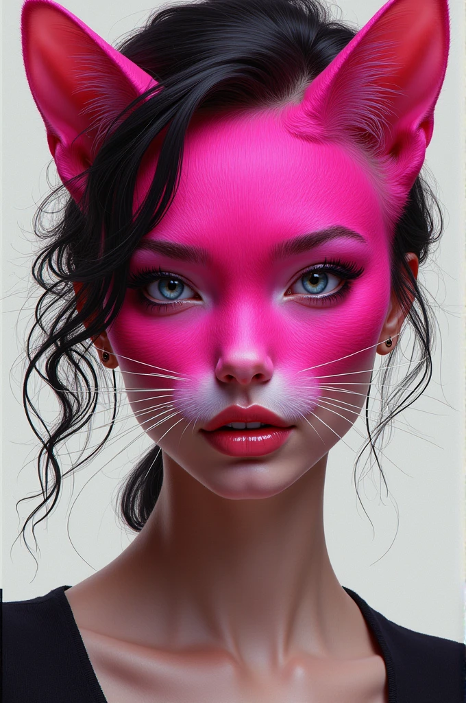 accurate, Wolf Ears, mask, Earrings, chest, One person, high quality, High-resolution model, 大きなchest, blue eyes,