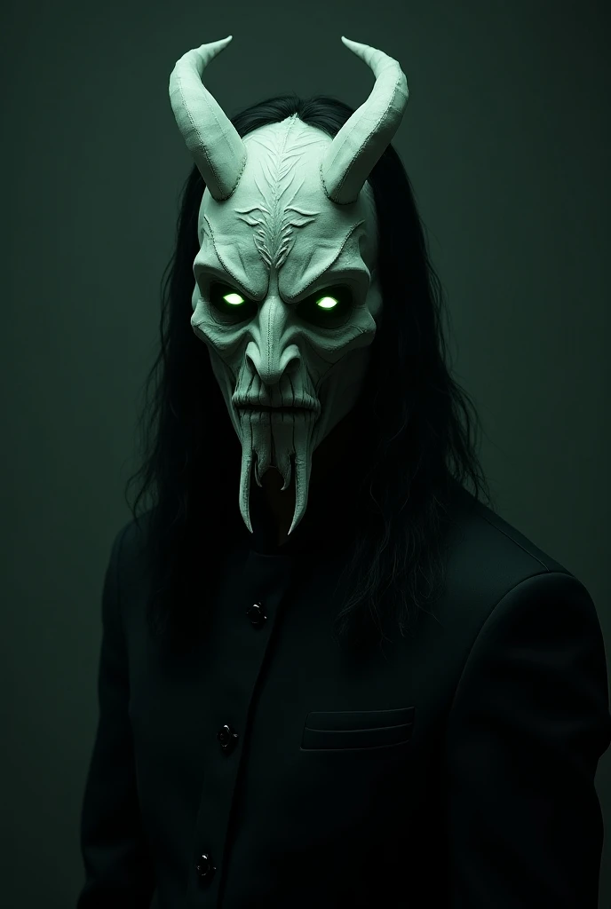 Maintenant, je veux que tu rajoutes à la photo, un masque d’humain sur le diable