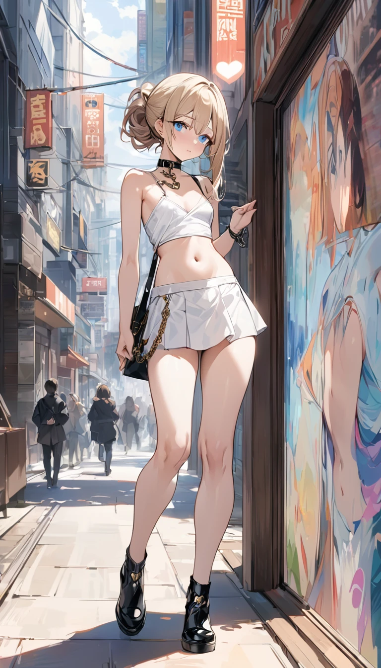 Hyperrealist Women by David Hockney and Alphonse Mucha、Run around and play、((A Crowd of Women)),matsuri、Store、outside of house、extra detailed face、Beautiful eyes、Well-formed face、No strobe、Fantasy Art、photoRealstic、EV-1.0,NSFW、barechested、14years、fullnude、art stations、4 k、awardwinning、being thin、Slender body、Smaller chest、Ribs、Live-action background、fullnude、fullnude、Luxurious hair ornaments、poneyTail、8Head and body、A slender、Very skinny、Luxury、skinny、Ribs、discreet breasts、Smaller chest、small tits、beauty legs、Constricted waist、dented belly、Beautiful hair、Smiled look、Whole body frame-in from head to toe、Knitted sandals、splash water、water dripping、