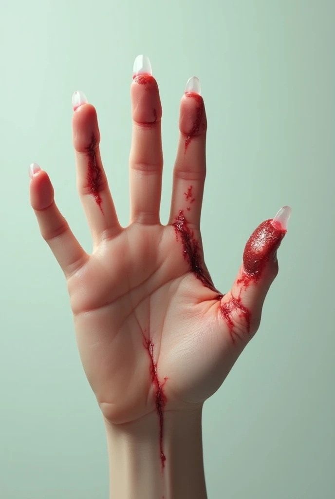 hand with blood 