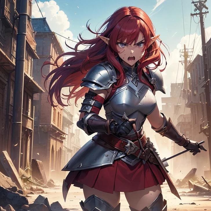 best quality, masterpiece, highres, detailed, perfect anatomy, <lora:Detail - add_detail:0.2>, <lyco:Traits - Rags:0.8>, RagClothing, dirty clothes, white armor, celica FE, battlefield, dirty face, dirty hair, tired, <lora:celica:0.8>, fantasy battlefield, swords, fallen knights, fallen soldier, medieval,