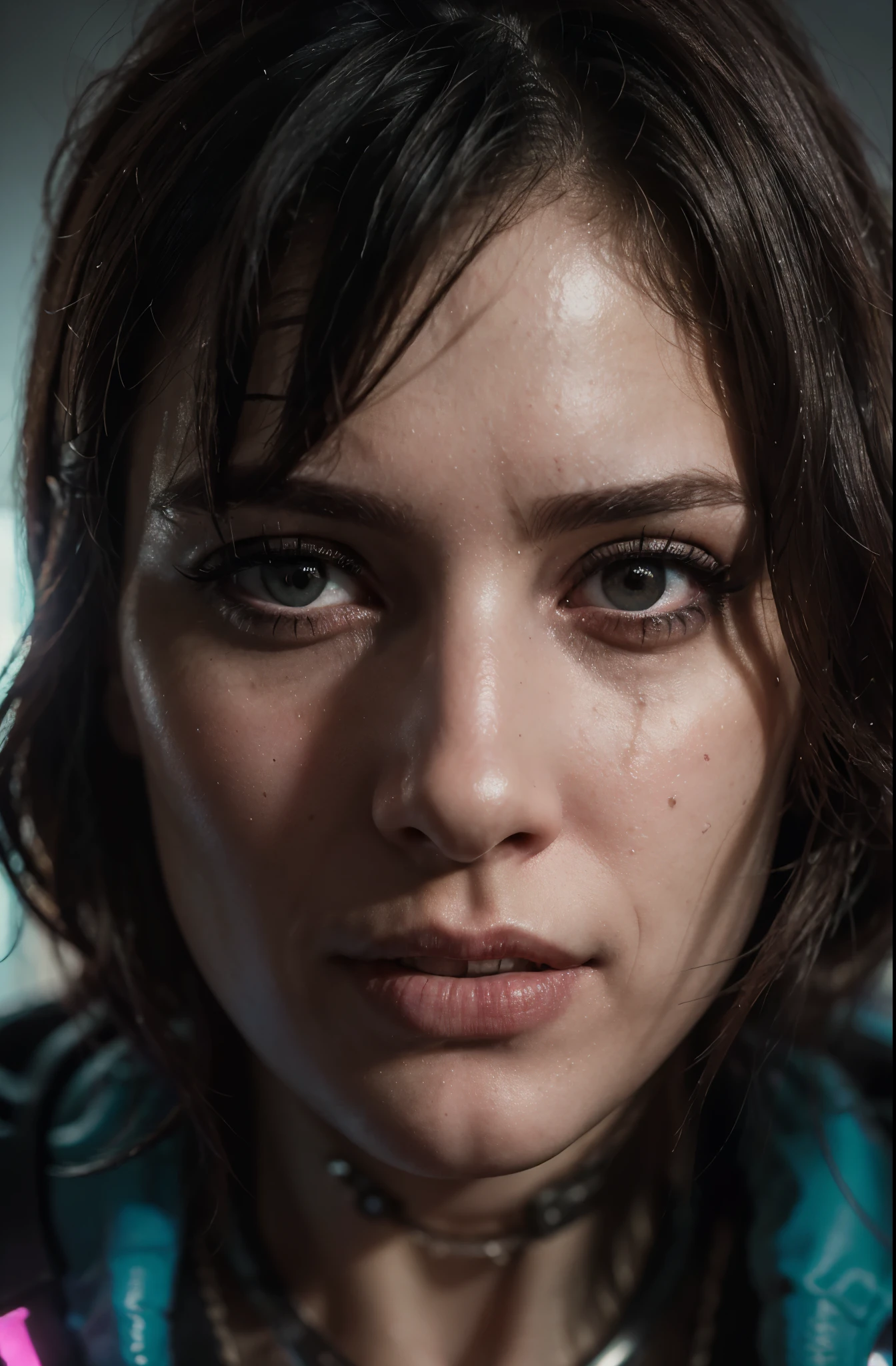 (close-up, editorial photograph of a 20 yo woman from the 1990's), (highly detailed face:1.4) (smile:0.7) (background inside dark, moody, private study:1.OV, by lee jeffries, nikon d850, film stock photograph ,4 kodak portra 400 ,camera f1.6 lens ,rich colors ,hyper realistic ,lifelike texture, dramatic lighting , cinestill 800,