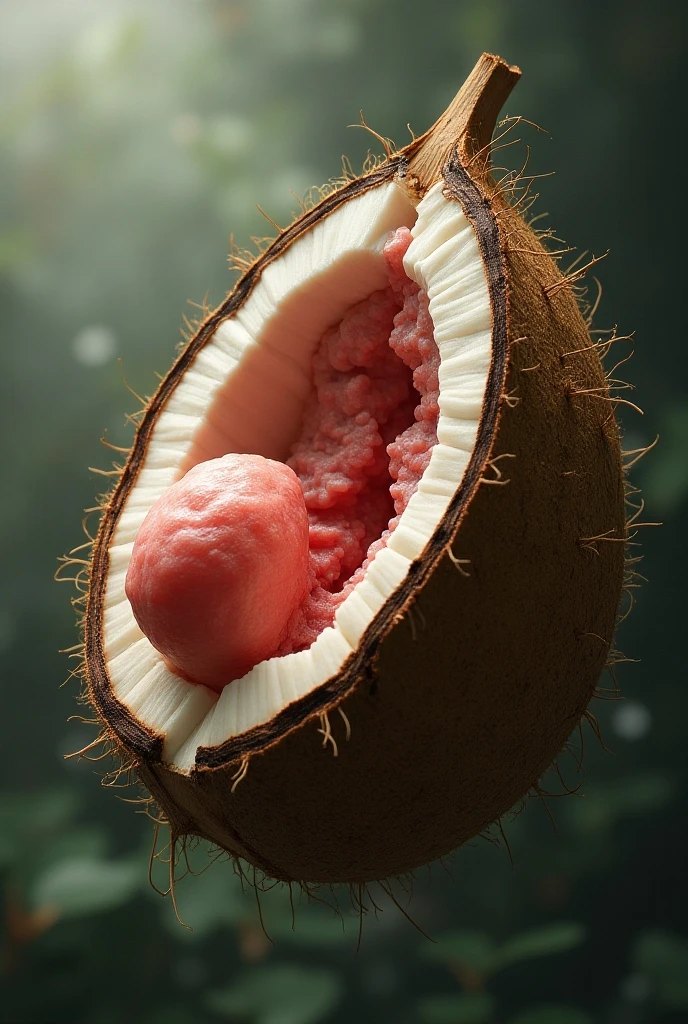 Sentient Coconut Coconut side ventrical - SeaArt AI