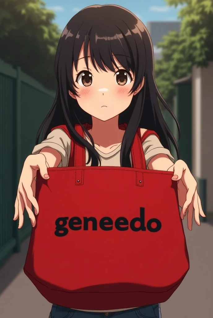 light brown hair, ahoge, high ponytail, orange ribbon, hair ribbon, hair between eyes, hairclip, food-themed hair ornament, short hair, brown eyes,, large breasts, , solo nipple , ride a bicycle、 bustling street