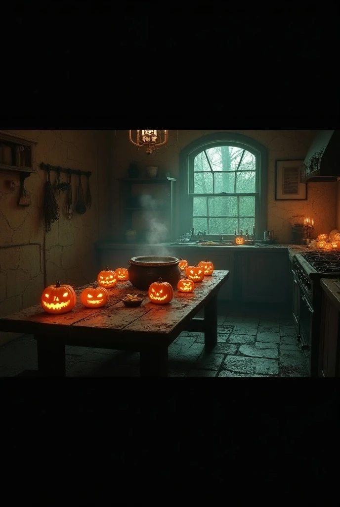 <lora:halloweenTech-20:0.8>, halloweentech , scifi,  supernatural green, spooky,
futuristic kitchen