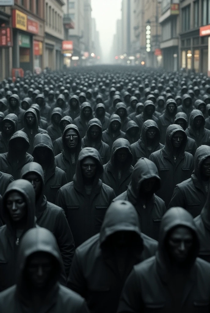 Um rei gigante de 4 metros, albino e careca de olhos negros, leads his army of Egyptian soldiers with grandeur.