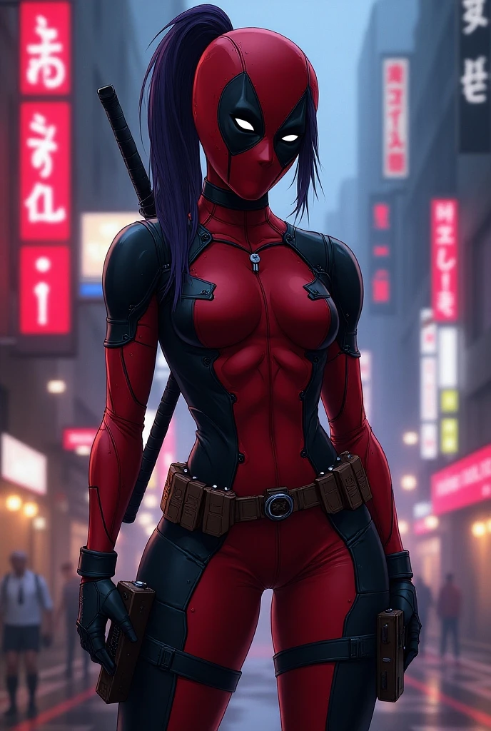 Lady Deadpool Anime, big boobs, perfection in details