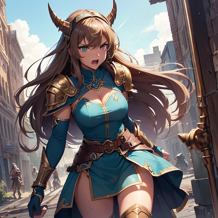 a close up of a woman in a blue dress with a feathered headpiece, detailed fantasy art, epic exquisite character art, 2. 5 d cgi anime fantasy artwork, stunning character art, 4k fantasy art, pale blue armor, highly detailed fantasy art, detailed fantasy digital art, clothed in ethereal armor, fantasy art style, beautiful armor, beautiful fantasy art, muscular athletic body, large smile