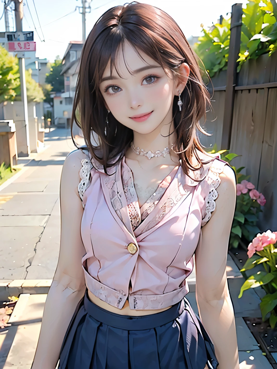 (masterpiece:1.2, top-quality), (realistic, photorealistic:1.4), beautiful illustration, (natural side lighting, movie lighting), nsfw,
looking at viewer, 1 girl, japanese, high school girl, perfect face, cute and symmetrical face, shiny skin,
(short hair:1.5, bob cut:1.6, brown hair), blunt bangs, hair between eyes, grey eyes, drooping eyes, slant eyes, long eye lasher, (),
beautiful hair, beautiful face, beautiful detailed eyes, beautiful clavicle, beautiful body, beautiful chest, beautiful thigh, beautiful legs, beautiful fingers, pulling her shirt down, bra showing more skin,
((, no clothes, panties )), more skin,
(beautiful scenery), evening, (park, cityscape in the distance), walking, (lovely smile, upper eyes),