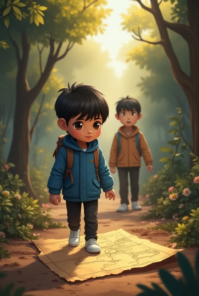 2 children protecting themselves from the darkness