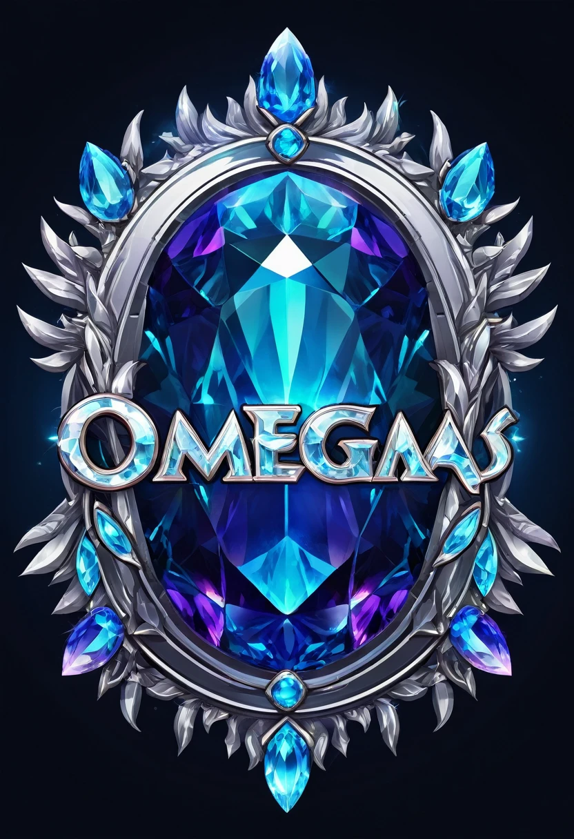 crystal style text " Omega Crystallix" for fantasy game #mgmkqztmbo 