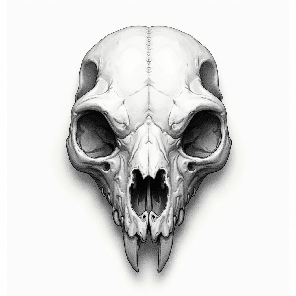 The skull of a jaguar