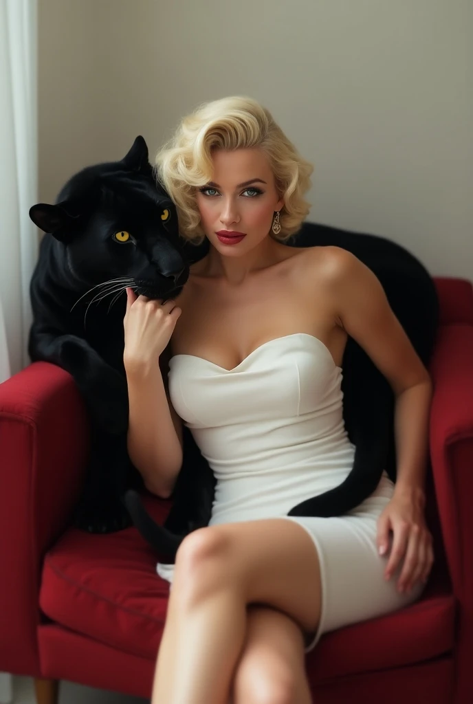 Maria Mulambo with a white cat