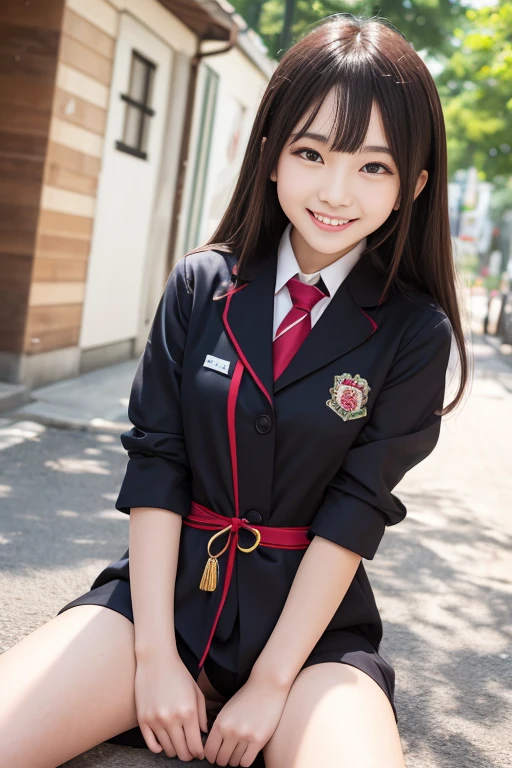 ultra-detailed,highly detailed,best quality,masterpiece,illustration,
fumizuki academy school uniform, solo, cosplay, 1girl,
crossdressing, sitting,looking at viewer, light smile,
necktie, jacket, blazer,long sleeves, skirt,pleated skirt,white thighhighs,
black hair,parted bangs,ponytail,very long hair, hair over breasts, hair ornament,
indoors, classroom, table, chair, seiza,
photo inset, photo background, male focus,
<lora:fumizuki academy school uniform_v1_06:0.8>