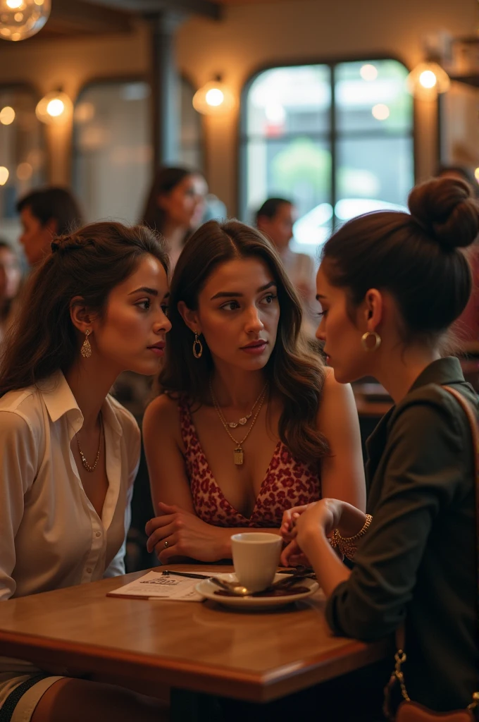 Cafe inspired by European times, dos chicas hablando mientras toman cafe