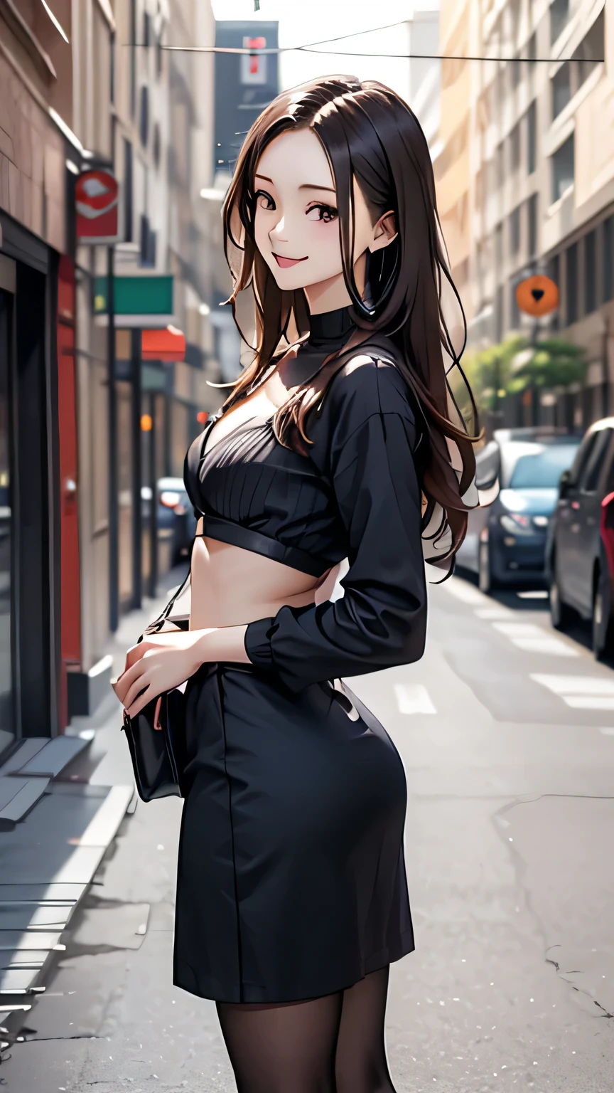 (best quality,4k,8k,highres,masterpiece:1.2),ultra-detailed,(realistic,photorealistic,photo-realistic:1.37),portrait,dark,humor,The girl titled "Idiot",Only look behind her。