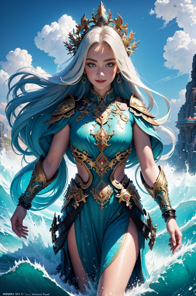 Blue Sea，The god of the sea who fell in love with the country，Reveal a beautiful figure，Show off her flawless ketone body without hesitation